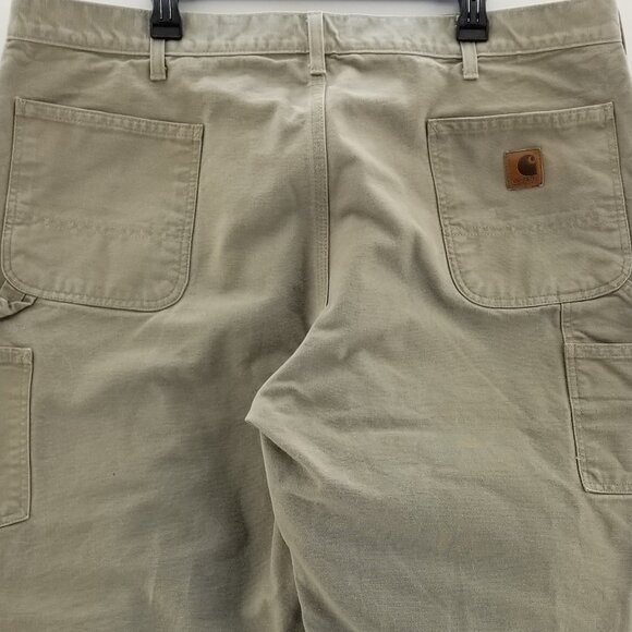 Carhartt B11 DES Work Pants Desert Khaki Dungaree Fit Carpenter Duck 42x32 - Picture 4 of 11